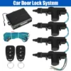Locking Kit Keyless Entry System Universal Car Lock Door with 4 Door Lock Actuator Anti-Theft 12V Remote Control
