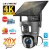 LS VISION 4K 20X Optical Zoom Dual Screen Solar Camera Outdoor 8MP 4G/WiFi PTZ Dual PIR Detection Auto Tracking Security Cameras