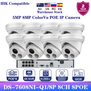 Hikvision 8MP IP Camera DS-2CD2387G3-LI2UY Smart Hybrid Light ColorVu Built-in Dual Mic 4K 24/7 Colorful Turret Network Camera