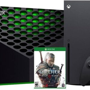 Microsoft Xbox Series X 1TB Gaming Console Bundle: New, Sealed Series X 1TB Console System – Double Bonus: The Witcher 3 Game, and Dikit 8K HDMI Cable – System Bundle, Games, Accessories, Controller