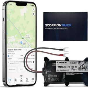 ScorpionTrack - 4G 2-Wire Self-Install GPS Vehicle Tracker - Live, Accurate, Trusted Location Tracking Device, Perfect for Car, Van, Caravan, Motorhome, Motorcycle, Scooter - Easy Install, UK Support