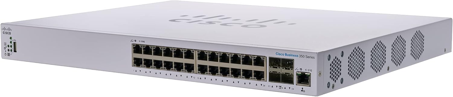 Cisco Business CBS350-24XT Managed Switch | 24 Port 10GE | 4x10G SFP+ Shared | Limited Lifetime Hardware Warranty (CBS350-24XT-UK)