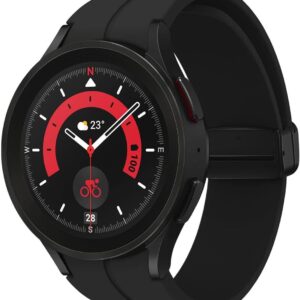 Samsung Galaxy Watch5 Pro 45mm Bluetooth Smart Watch, Black Titanium, 3 Year Extended Warranty (UK Version)