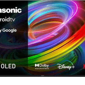 Panasonic TX-65MZ700B, 65 Inch 4K Ultra HD OLED Smart 2023 TV, High Dynamic Range (HDR), Dolby Atmos and Dolby Vision, Android TV, Google Assistant, Chromecast, 2 Feet Pedestal, Remote Control, Black
