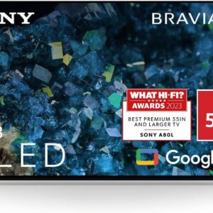 Sony BRAVIA XR, XR-77A80L, 77 Inch, OLED, Smart TV, 4K HDR, Google TV, ECO PACK, BRAVIA CORE, Perfect for PlayStation5, Metal Flush Surface Design, 5 Year Warranty