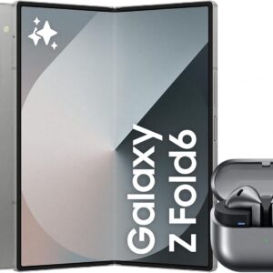 Samsung Galaxy Z Fold6 AI Smartphone, Unlocked Android Smartphone, 512GB Storage, Silver Shadow and Buds3, Wireless Earbuds, Grey (UK Version)