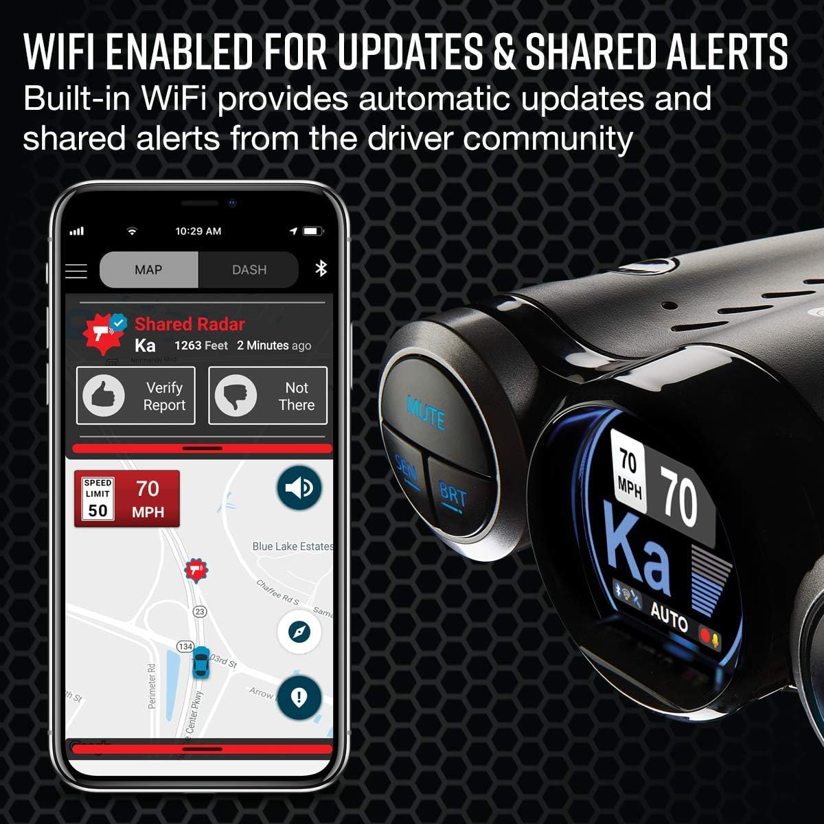 Cobra Road Scout Dash Cam and Radar Detector, Left, WiFi, Bluetooth, iRadar Compatible, HD 1080P Dash Camera for Cars, Heavy Duty EZ Mag Mount, Connects with iRadar App - Image 5