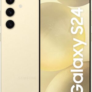 Samsung Galaxy S24, AI Android Smartphone, 8GB RAM, 256GB Storage, 50MP Camera, Long Battery Life, Amber Yellow, 3 Year Manufacturer Extended Warranty (UK Version)