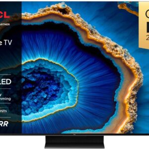 TCL 75C805K 75-inch QLED Mini LED, Full Array 4K HDR Premium 1300nits, Smart Gaming TV Powered by Google (Freesyncy Premium Pro, 144Hz Motion Clarity Pro, Dolby Vision IQ & Atmos, Onkyo sound)